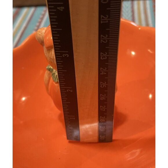 Papel Giftware Teddy Bear Pumpkin Halloween Holiday Candy Serving Dish - Picture 5 of 7